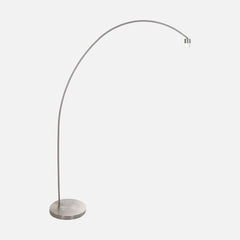 Bogen-Stehleuchte aus Stahl für das Wohnzimmer, E27-Fassung ohne Lampenschirm, H 185 cm | Solva