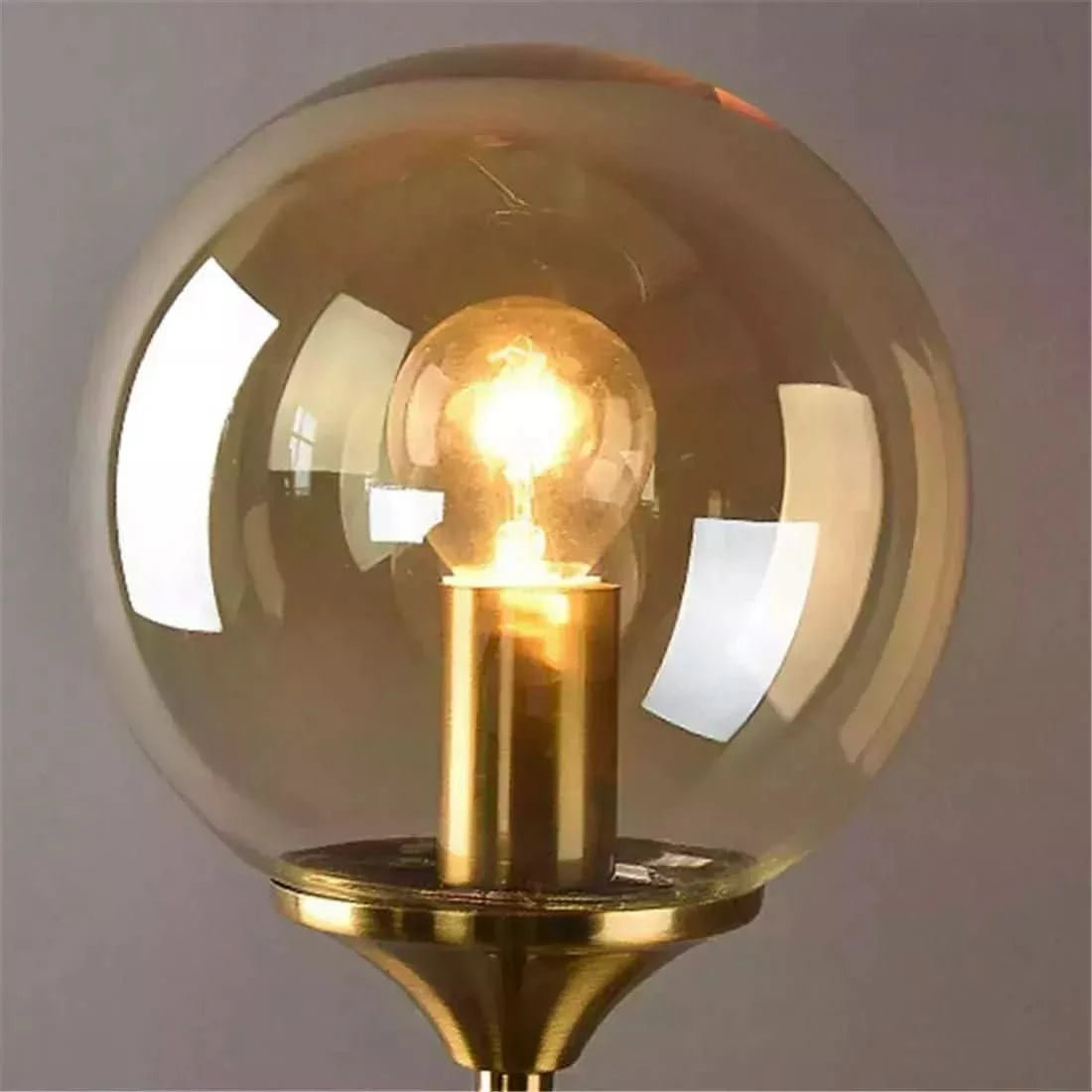 Abat - jour de Lampe Globe en Verre Ambré | Lueur d'Ambre - Designix Abat - jour D15cm