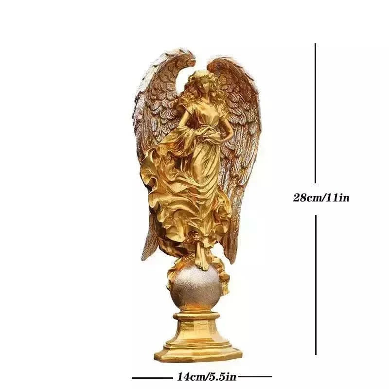 Ange Déesse Sculpture Résine | Nila - Designix Statuette Doré