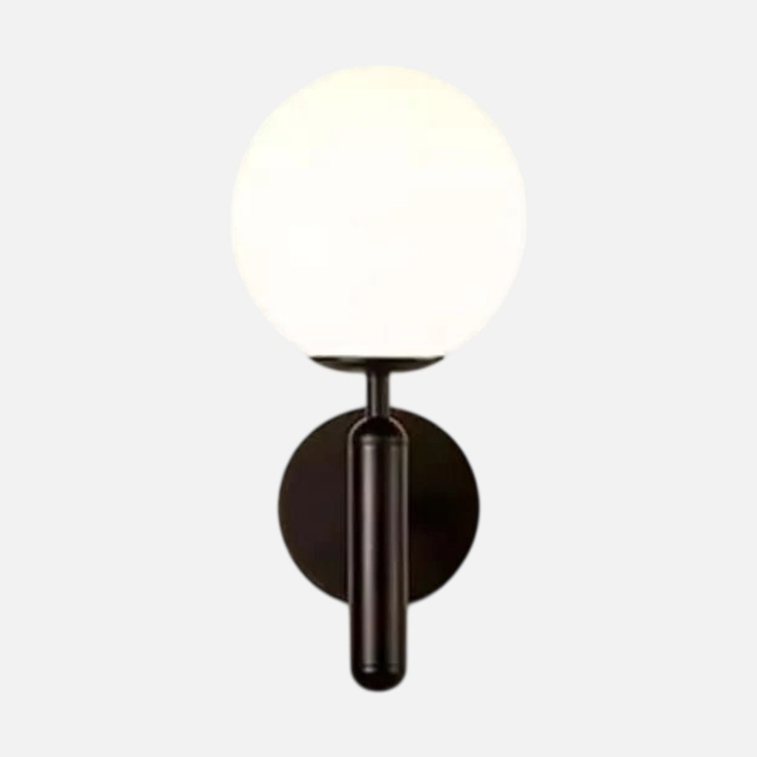 Applique murale boule verre, design doré et noir | Halo