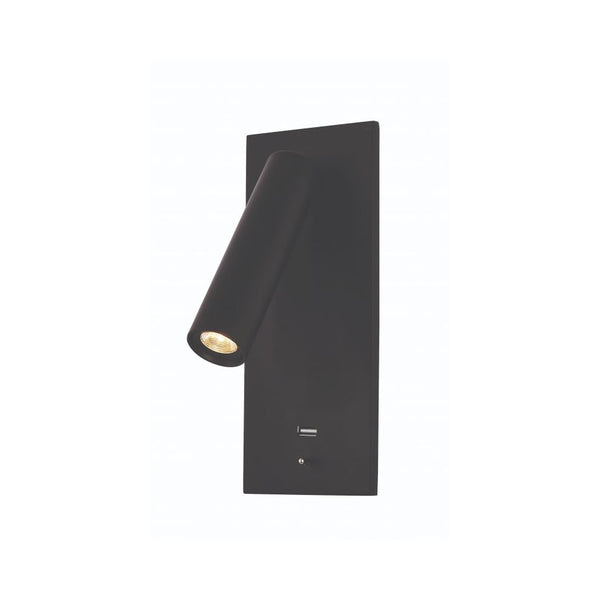 Applique Encastrable ZAMBELIS 3W DESIGN Noir Mat H65