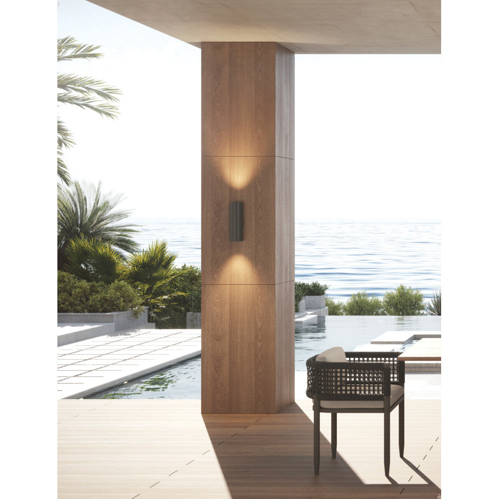 Applique Exterieure ZAMBELIS Direct/Indirect 2xGU10 IP54 DESIGN Graphite Sans Source E122