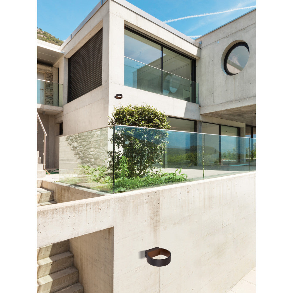 Applique Exterieure ZAMBELIS 7W IP65 DESIGN Brun fonce E268