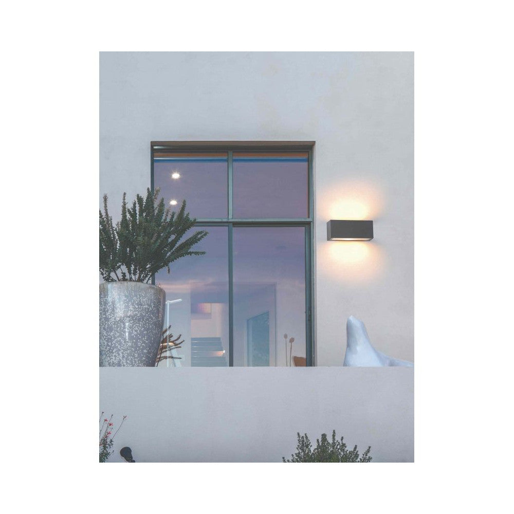 Applique Exterieure ZAMBELIS Direct/Indirect E27 IP44 DESIGN Graphite Sans Source E146