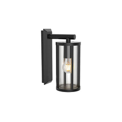 Applique Exterieure ZAMBELIS E27 IP65 DESIGN Noir Sable Sans Source E338