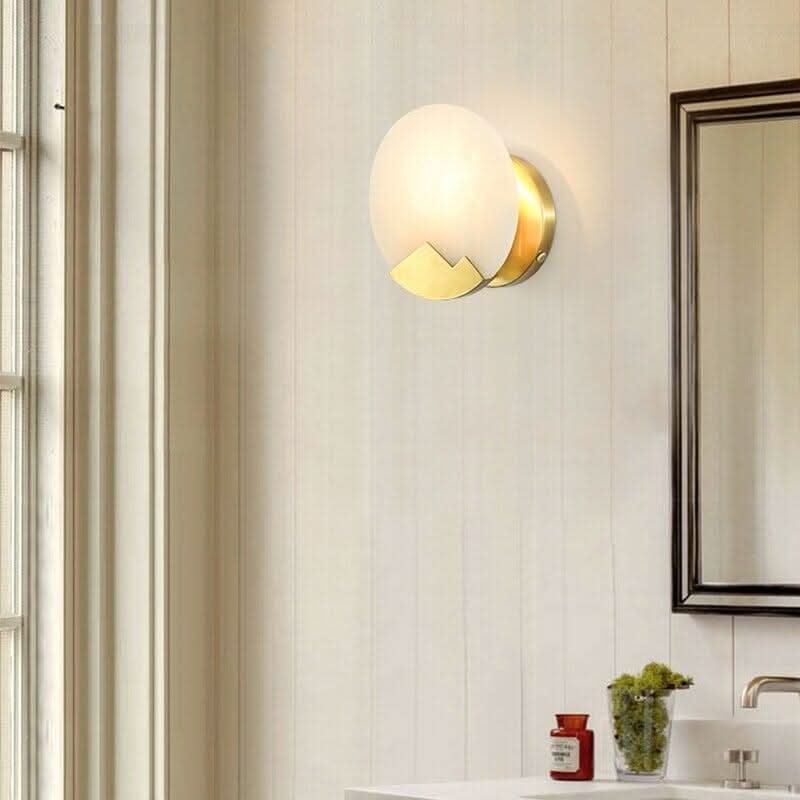 Applique Marbre Ronde | Élégance Sculpturale - Designix Applique Murale Blanc Chaud (2700 - 3500K) Diamètre 20cm