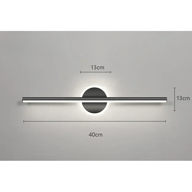 Schéma coté du luminaire, largeur 40 cm et hauteur 13 cm indiquées