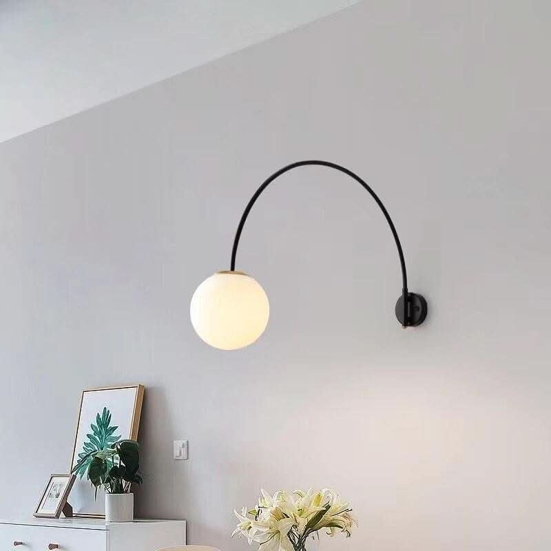 Applique Murale Arc Boule | Éclat Moderne - Designix Applique Murale Pas d'interrupteur Blanc Chaud (2700 - 3500K)