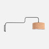 Wandleuchte mit Stecker, Auslegearm & Kork-Lampenschirm Ø 40 cm | Sövel