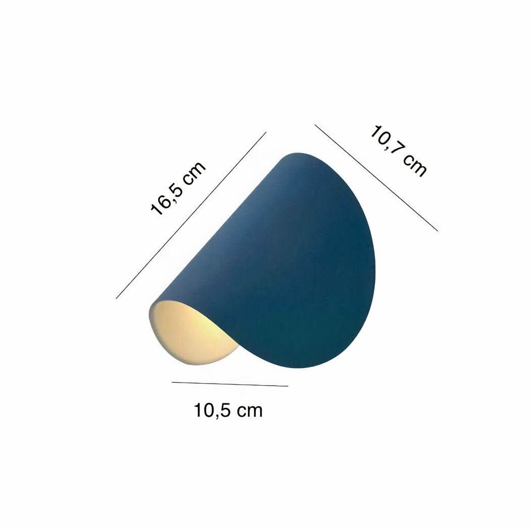 Schéma de dimensions du luminaire indiquant 16,5 cm, 10,7 cm et 10,5 cm