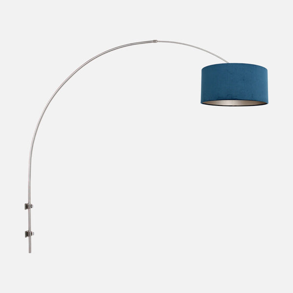 Blaue Bogen-Wandleuchte, Samt-Lampenschirm für Wohnzimmer | Sparkled