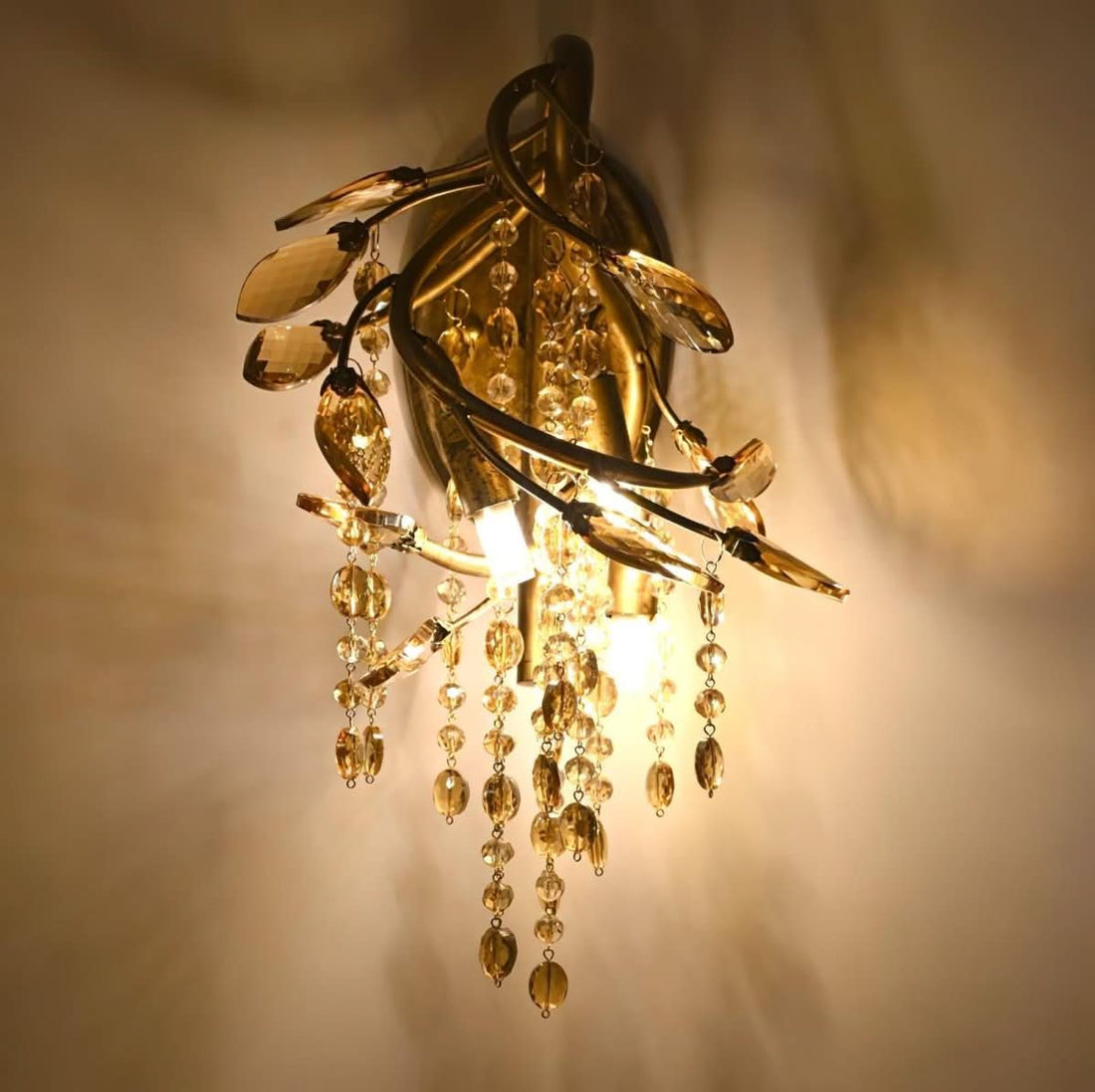 Wandleuchte Bronze und Kristall | Nare