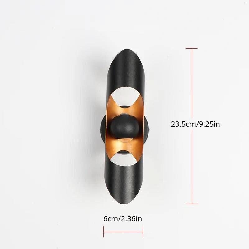 Schéma de dimensions indiquant hauteur 23,5 cm et largeur 6 cm du luminaire.