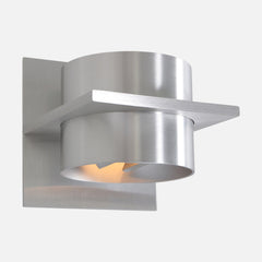 zylindrische Wandleuchte mit Up- und Downlight, gebürsteter Stahl G9 | Cylo