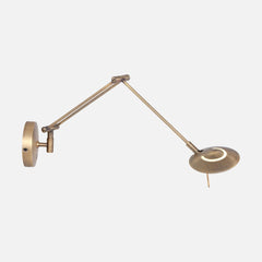 Dimmbare LED-Wandleuchte Bronze, schwenkbarer Gelenkarm | Zodiac