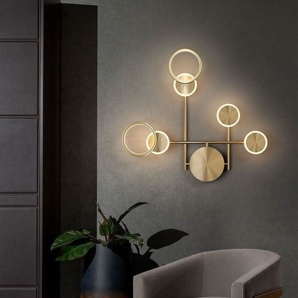 Design-Wandleuchte Gold | Ceno