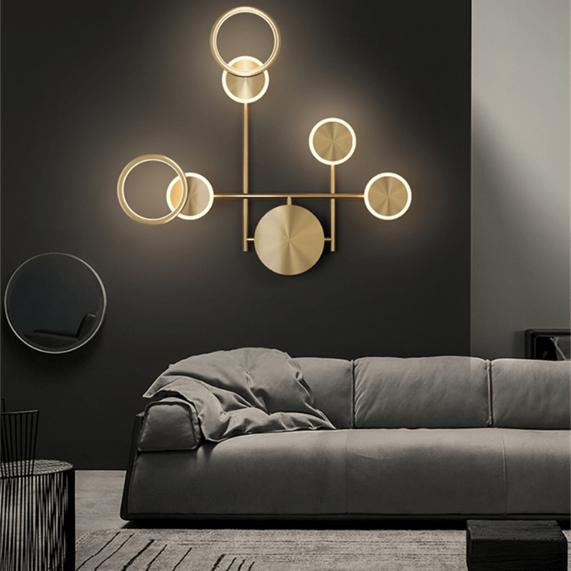 Design-Wandleuchte Gold | Ceno