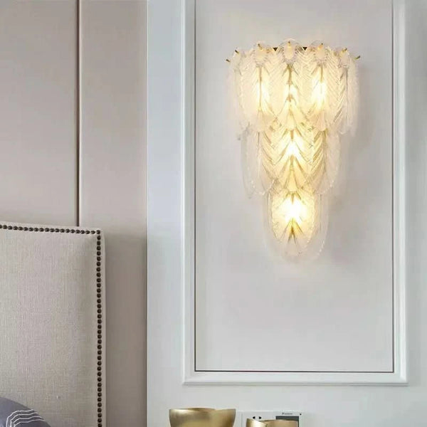 Applique Murale Plume Cristal | Éclat d'Aurore