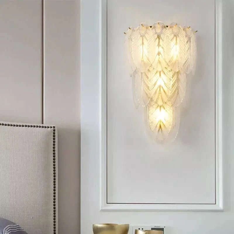 Applique Murale Plume Cristal | Éclat d'Aurore