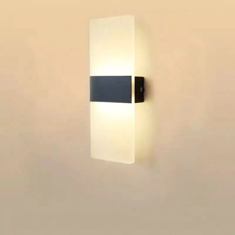 Applique Murale Rectangulaire | Éclat Minimaliste - Designix Applique Murale Noir Blanc Chaud