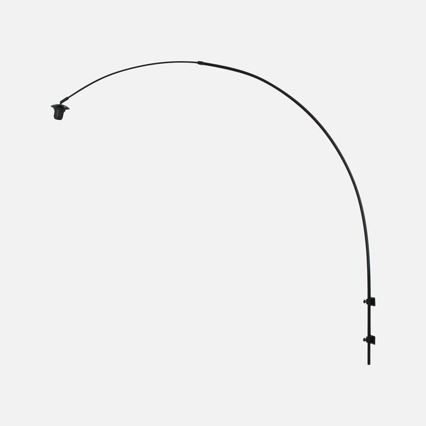 Wandleuchte ohne Lampenschirm, schwarzer Bogen verstellbar 115-160 cm | Arko