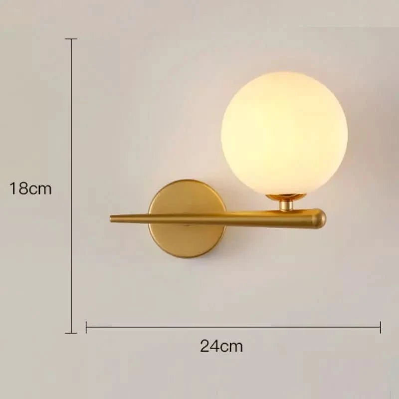 Schéma coté de l'applique vu de face, hauteur 18 cm et largeur 24 cm