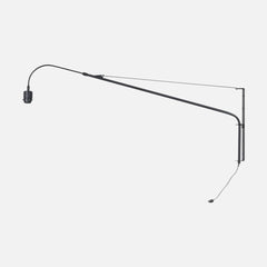 Schwarze Teleskop-Wandleuchte, ausziehbarer Arm 120 cm | Linéa