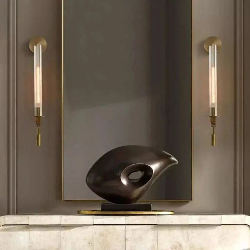 Applique Murale Tube Verre | Halo Lumineux - Designix Applique Murale