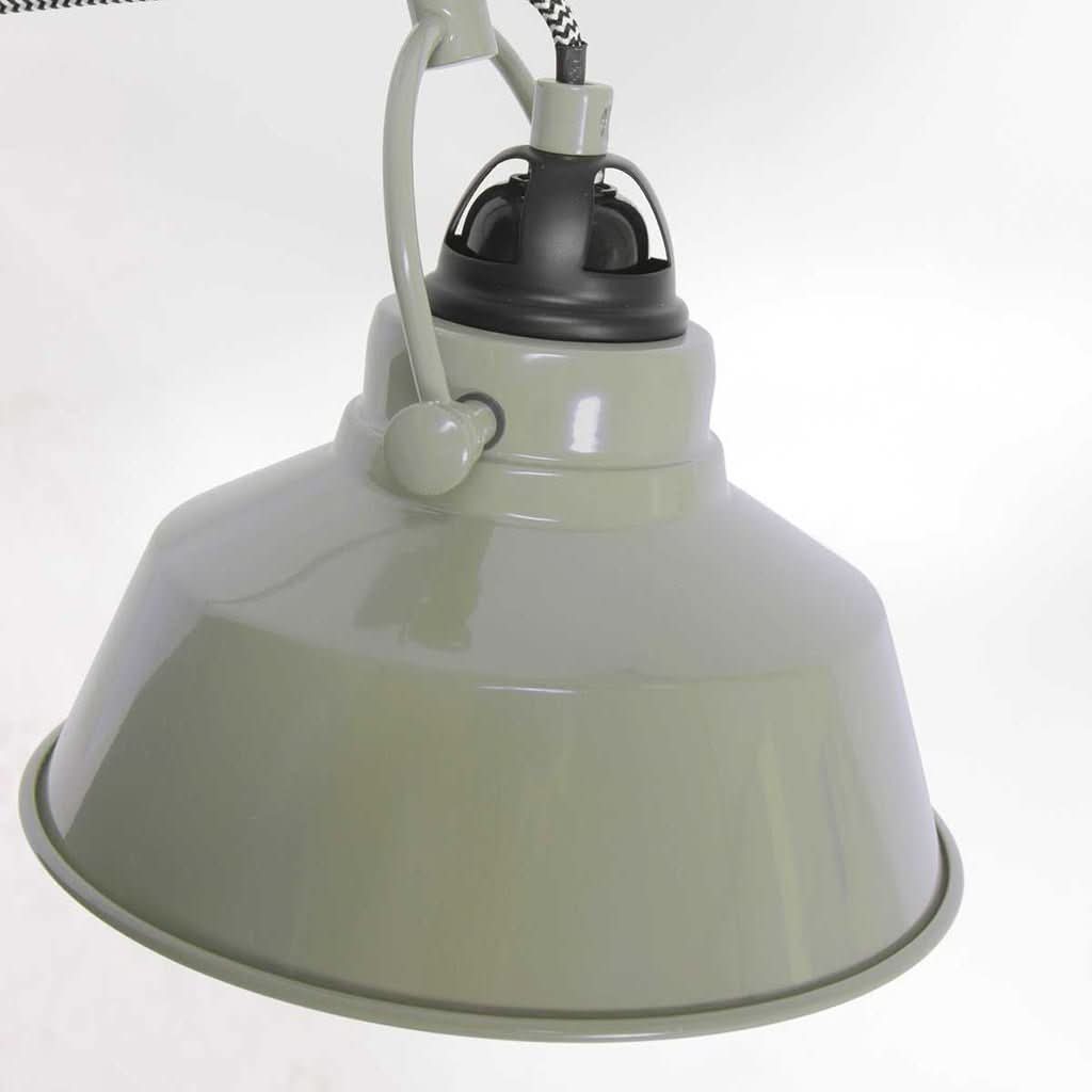 Vue de dessus du luminaire montrant le bras réglable et la fixation murale.