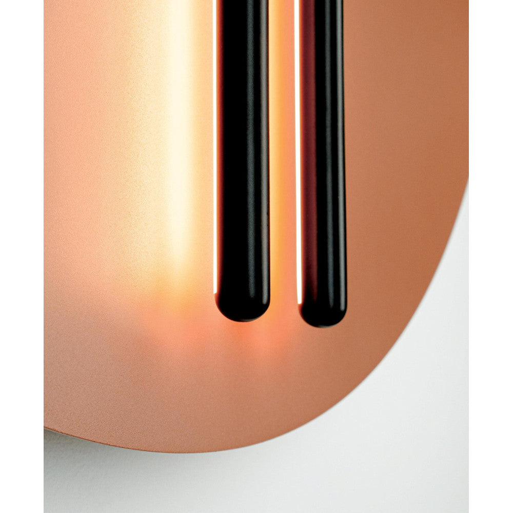 Applique Murale ZAMBELIS D800 30W Dimmable DESIGN Rouge Brique et Noir 2576