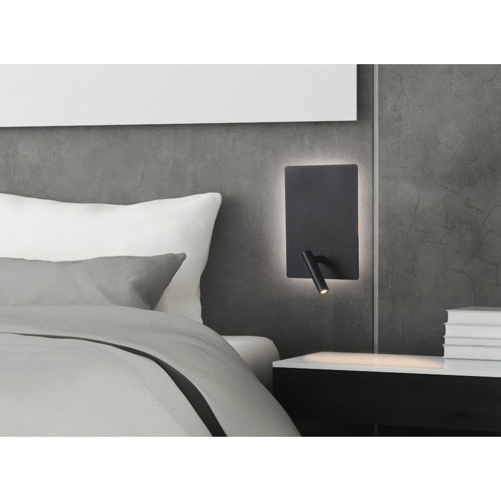 Applique ZAMBELIS 8W  DESIGN Noir Mat H41