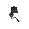 Applique ZAMBELIS E27 DESIGN Noir Mat Sans Source H57