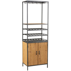 Armoire à Vin Métal Bois Naturel | Heni