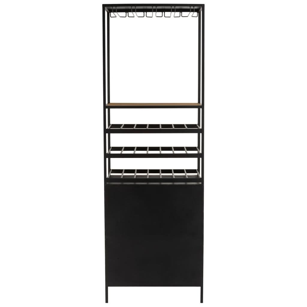 Armoire à Vin Métal Bois Naturel | Heni - Designix Armoire