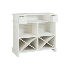 Armoire Bar Bois Blanc Rectangulaire | Feni