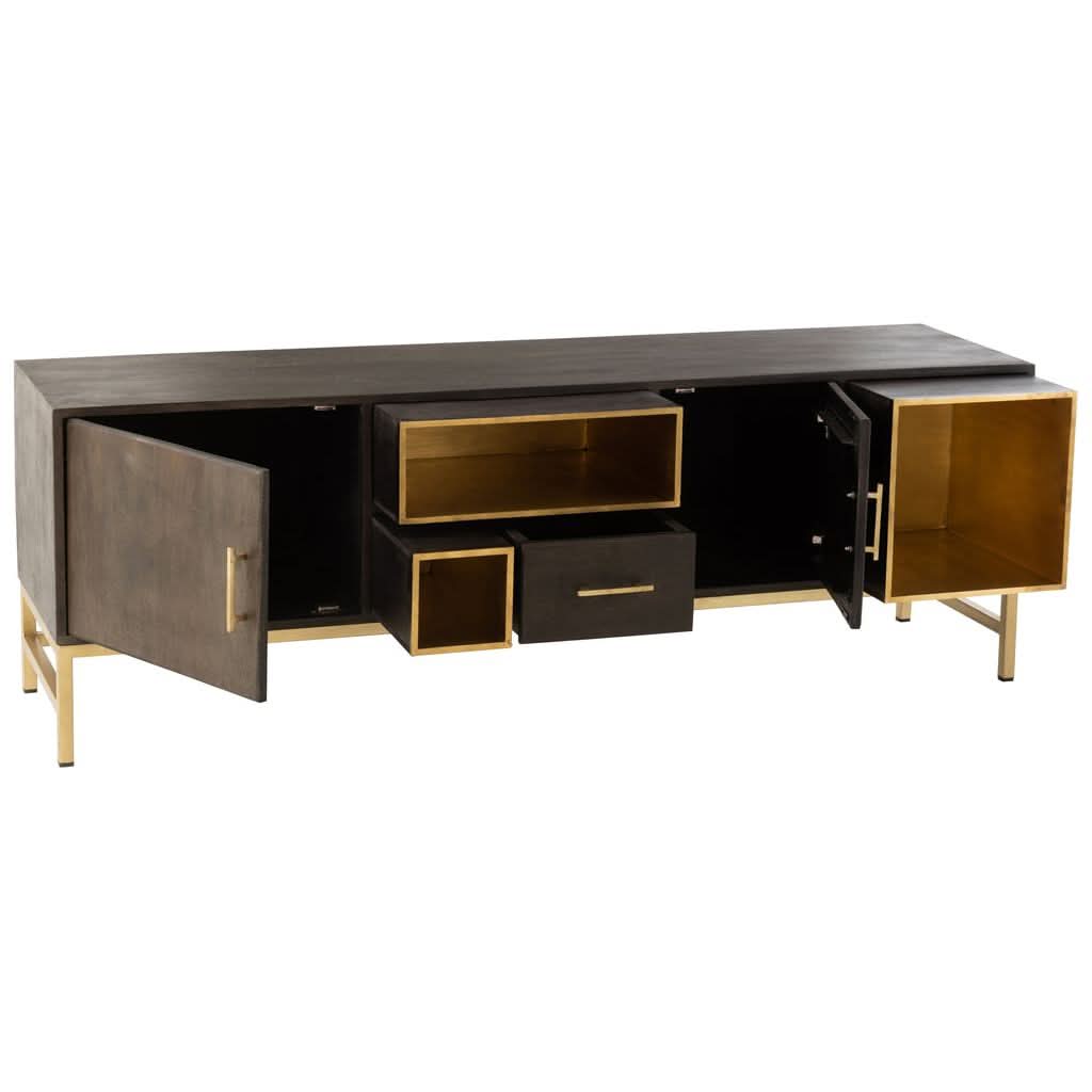 Niedriges Sideboard Mango Eisen Goldfarben | Yani