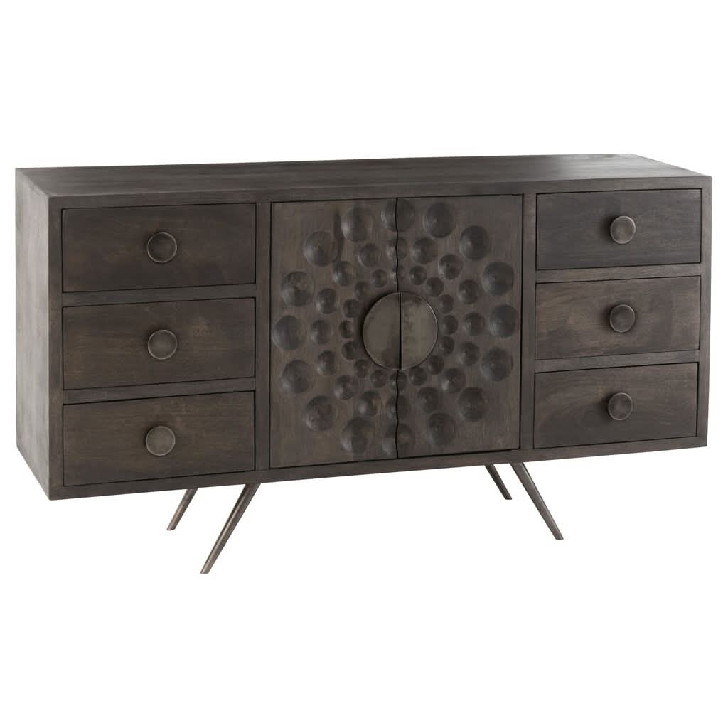 Armoire Basse Mangue Marron Tiroirs | Xeni