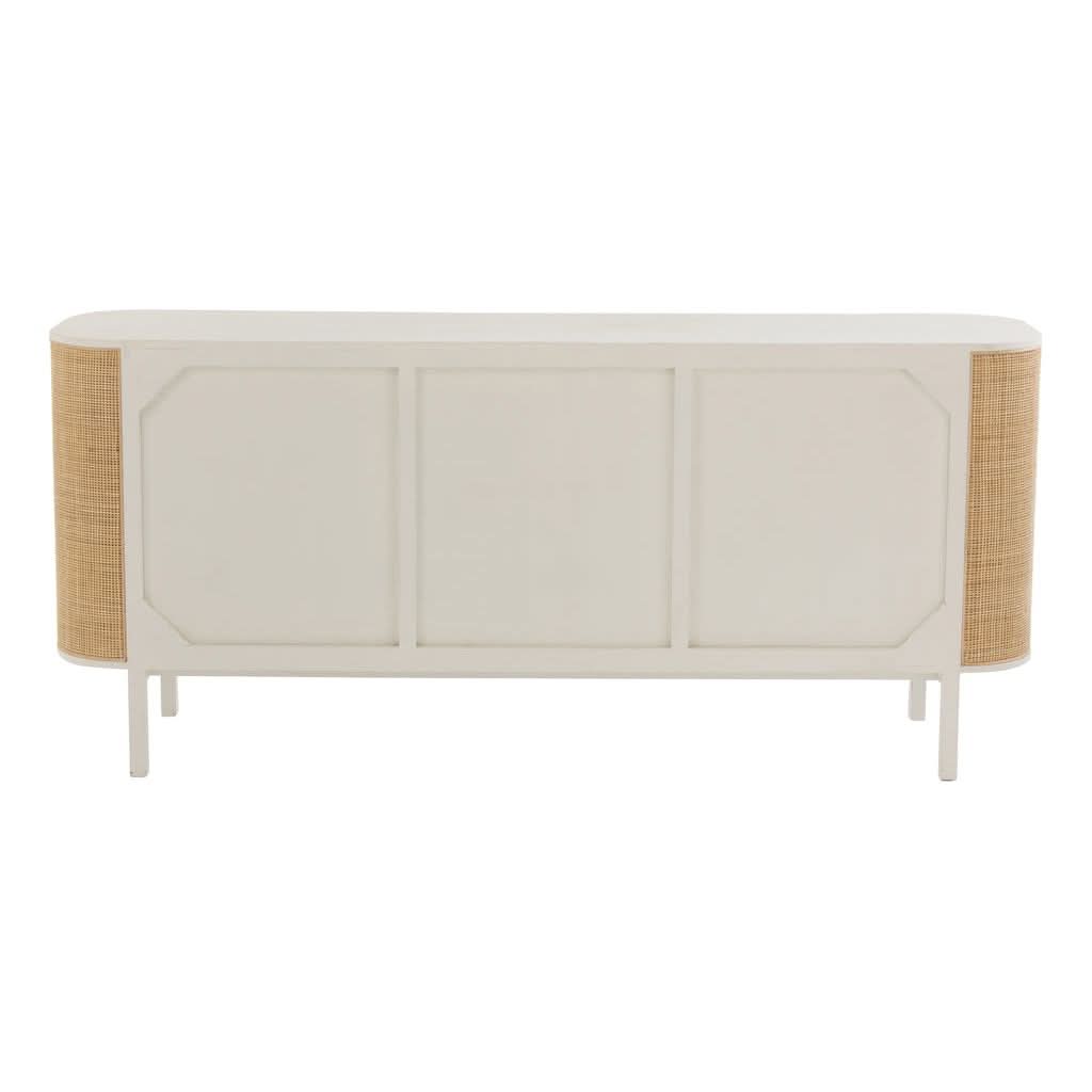 Armoire Blanc Rattan Exotique 3 Portes | Vora - Designix Armoire