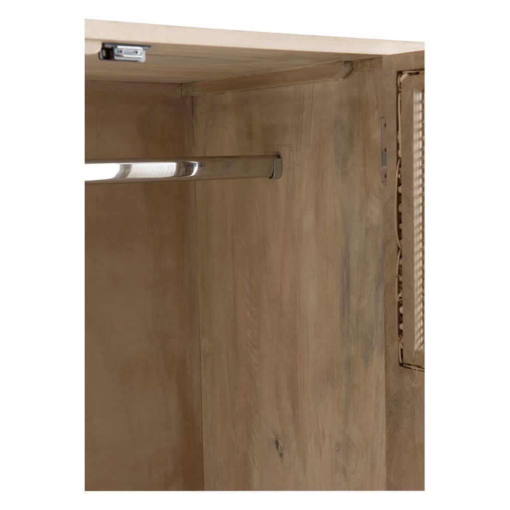 Armoire Bois Mangue Rotin Tressé | Zara - Designix Armoire