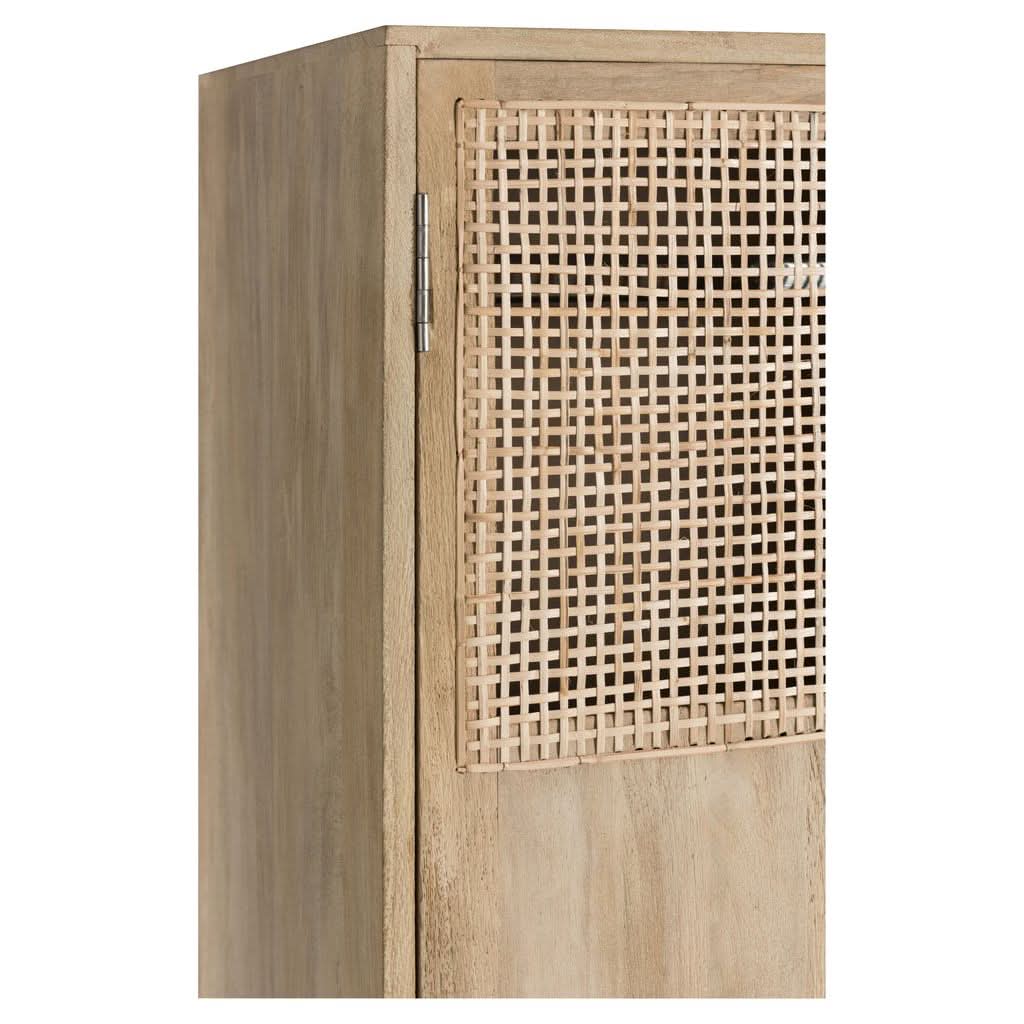 Armoire Bois Mangue Rotin Tressé | Zara - Designix Armoire