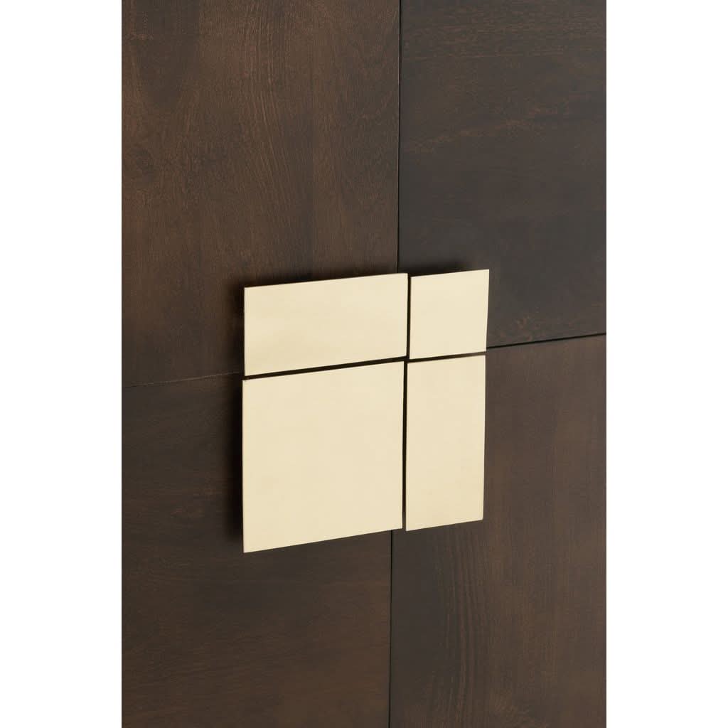 Armoire Bois Manguier Fer Marron | Aero - Designix Armoire