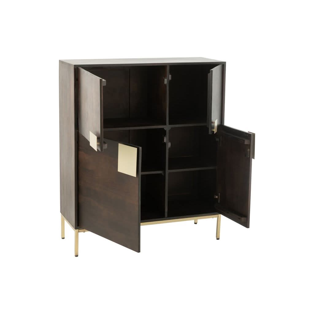 Armoire Bois Manguier Fer Marron | Aero - Designix Armoire