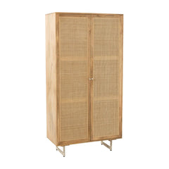 Armoire Bois Naturel Tissage | Dila