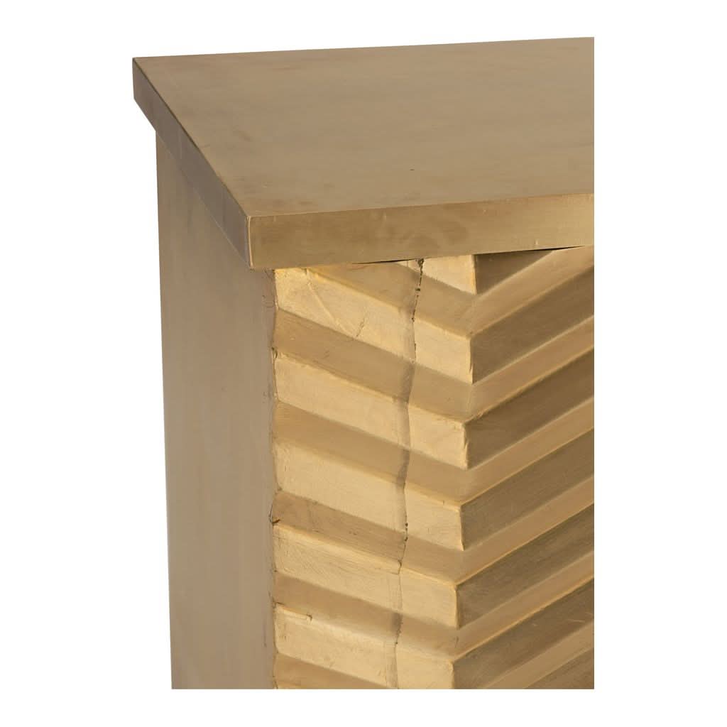 Armoire Dorée 4 Portes Chevron | Iole - Designix Armoire