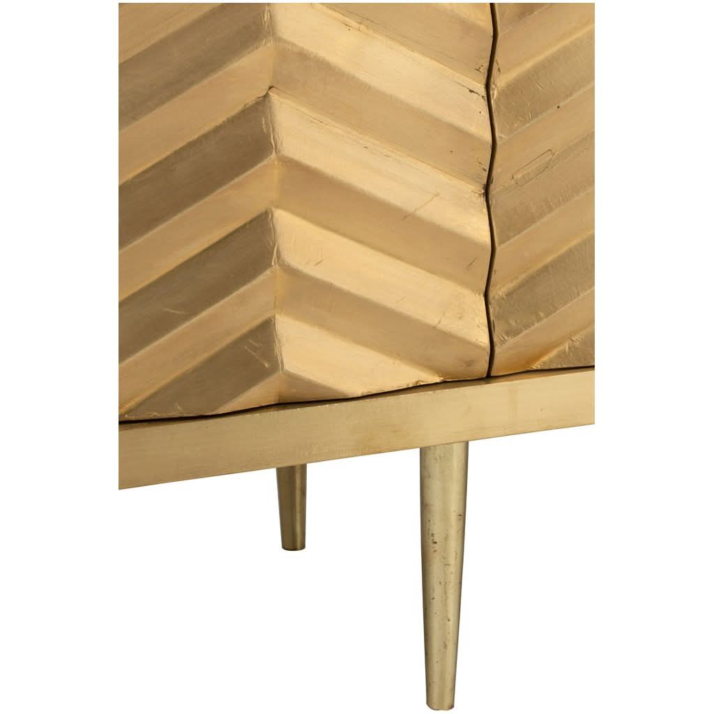 Armoire Dorée 4 Portes Chevron | Iole - Designix Armoire