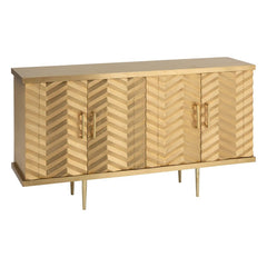 Goldener Kleiderschrank 4 Türen Chevron | Iole