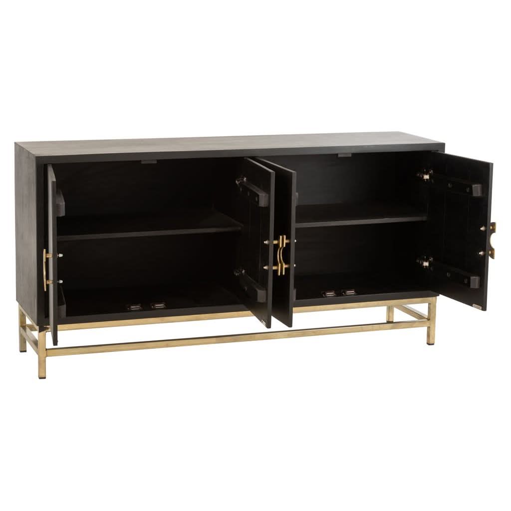 Armoire Manguier Fer Noir Doré | Tira - Designix Armoire