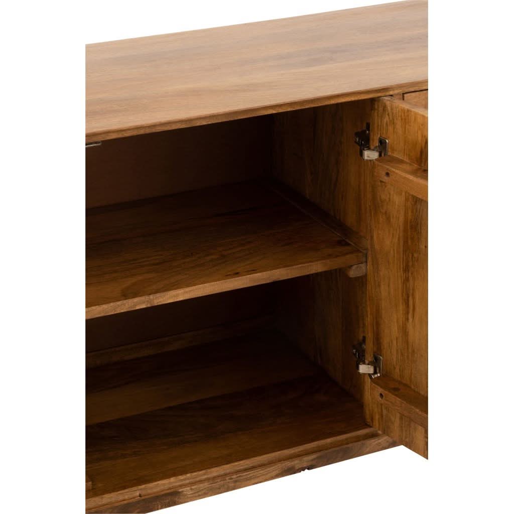 Mangoholz-Schrank 2 Türen 3 Schubladen | Ulan
