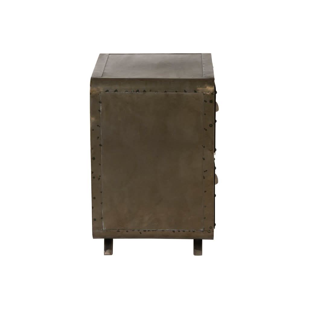 Niedriger Metallschrank mit 2 Schubladen | Bylo