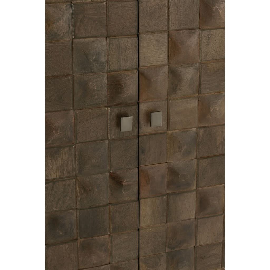 Armoire Métallique Bois Marron/Gris | Ciro - Designix Armoire